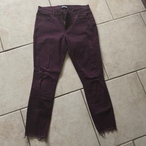 Maroon jeans from express. Size 8 but fits like 6